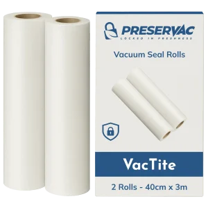 40cm x 3m x 2 Vacuum Seal Rolls | PreserVac VacTite | 80 Microns